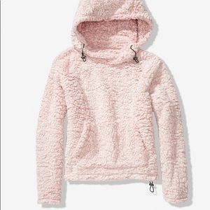 NWT VS Pink SHERPA FUNNEL NECK PULLOVER- XL